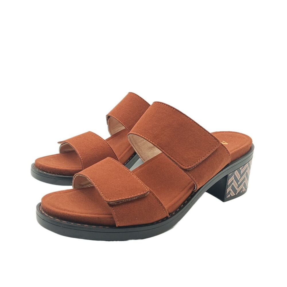 Alegria PG Lite Tia Sandals Womens 9 EU 39 Sienna Chevron Block Heel Comfort New